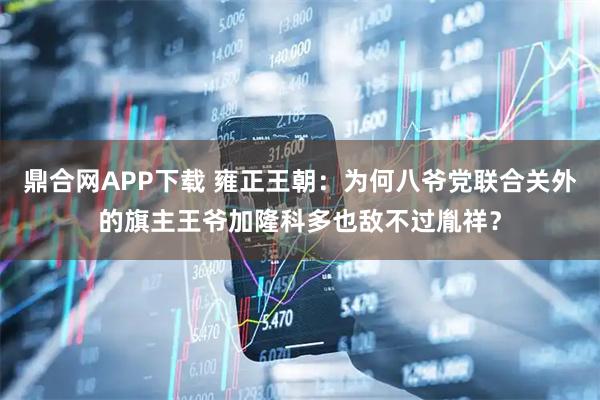 鼎合网APP下载 雍正王朝：为何八爷党联合关外的旗主王爷加隆科多也敌不过胤祥？