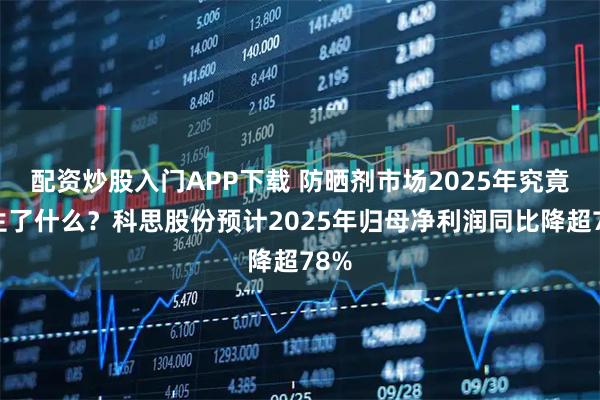 配资炒股入门APP下载 防晒剂市场2025年究竟发生了什么？科思股份预计2025年归母净利润同比降超78%